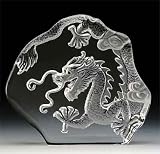 Engraved Lead Crystal -- Eastern Dragon
