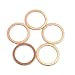 X AUTOHAUX 5 Pcs 25mm Inner Diameter Copper Washers Flat Sealing Gasket O-Shape Rings