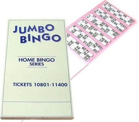 jumbo book of bingo tickets by home bingo
