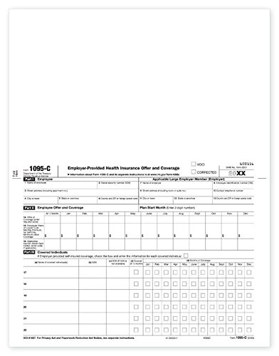 IRS Approved Laser 1095-C Tax Form