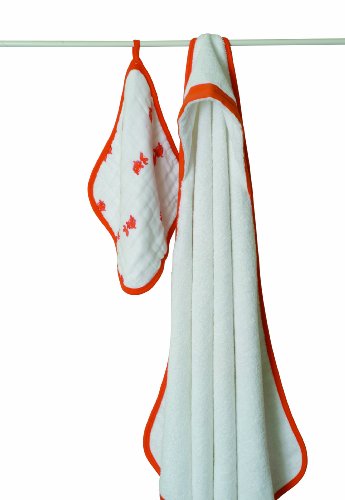 aden + anais Terry Hooded Towel and Muslin Washcloth Set, Splish Splash