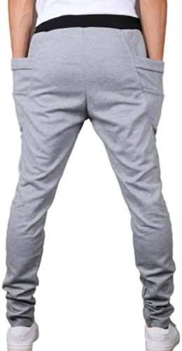 Your Gallery Mens Baggy Jogging Harem Pants Casual Sports Dance Training Trousers (XL(US M), Grey)