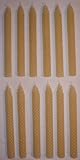 100% Beeswax Candles - One Dozen (Set of 12) - 8 Tapers - Natural Wax - With Free upgrade to USPS Priority Mail