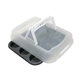 ProBake Teflon Platinum Nonstick 12-Cup Muffin Pan with Matching Lid with Handles