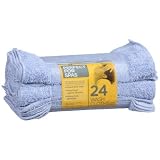 Fibertone 188 Mills Light Blue Wash Cloth - 24 Count 12x12 Inches