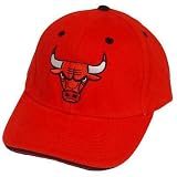 NBA CHICAGO BULLS RED VELCRO COTTON BASKETBALL HAT CAP