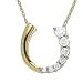 14k Yellow Gold Journey Diamond Horseshoe Pendant