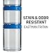 BlenderBottle GoStak Twist n' Lock Storage Jars, 150cc 2-Pak, Blue