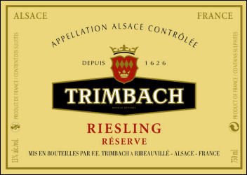 2008 Trimbach Riesling Reserve Alsace 62 Of Wine Spectator 2010 Top 100 750ml
