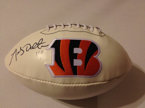Cincinnati Bengals ANDY DALTON Signed Autographed Logo Football COA