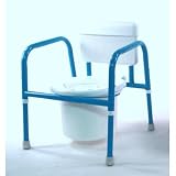 Pediatric Commode with Hook and Loop Chest Color: Blue