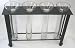 4 Glass Vases with Metal Display. Great for Bamboo or Cut Flowers.