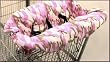3 N 1 Shopping Cart & High Chair Cover - Camo Pink - Cuter Than A Ducks Butt