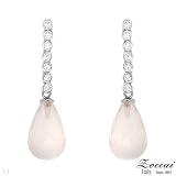 Zoccai! Made in Italy Beautiful Earrings 19.30ctw Super Clean G/VVS Diamonds and Quartz Made of 18K Gold