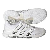 Mens Adidas Stabil 7 Royal Indoor - White/Metallic Silver