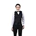 Women's Black Full Back Tuxedo Vest with Black Lapel