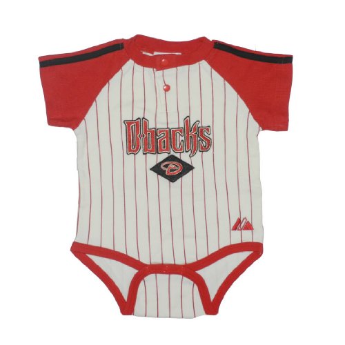 MLB Arizona Diamondbacks Baby / Infant One-Piece Bodysuit / Romper / Onesie - Beige & Red (Size: 3-6)