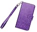 S7 Edge Case, Moze Galaxy S7 Edge Wallet Case [Stand Feature] PU Leather Flip Wallet Case Cover for Samsung Galaxy S7 Edge (purple)
