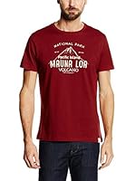 Cortefiel Camiseta Manga Corta (Granate)