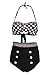 Zxzy Women's Vintage Polka Dot High Waist Bikini Swimsuit