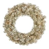 Vickerman 14800 - 24 Champagne Wreath 50CL Lts 180T B882525 24 Inch Christmas Wreath