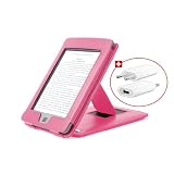 DURAGADGET Housse Etui Rose en Cuir V�ritable avec Support Int�gr� pour le Nouveau Lecteur de Livre Electronique Amazon Kindle TOUCH, WIFI & 3G, �cran tactile 6" (15 cm), affichage E Ink (derni�re/nouvelle g�n�ration 2012) + Chargeur Secteur Bonuspar Duragadget