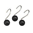 Orbit Shower Curtain Hooks - Black