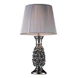 Dimond D1447 Roseto Table Lamp in Alisa Silver with Silver String Shade