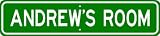 ANDREW ROOM SIGN - Personalized Gift Boy or Girl, Aluminum