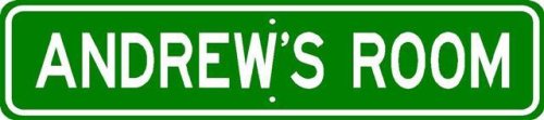 ANDREW ROOM SIGN - Personalized Gift Boy or Girl, Aluminum