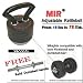 MiR Pro 78Lbs Adjustable Kettlebell / Quickly adjust from 18lbs to 78lbs + FREE Solid Dumbbell Handle (MIR Weights compatible with both MIR Kettlebell and dumbbell bar) (Weekly Sale - 40% Off !)
