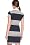 Short Sleeve Bold Stripe Rugby Polo Dress
