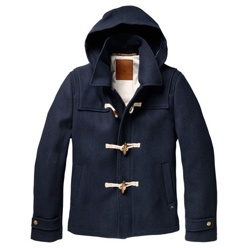 Scotch & Soda - Mens Navy Fancy Duffle Coat Navy Medium