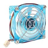 3x3-Inch (80mm) Crystal Case Fan with Grill (Blue)