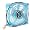 3x3-Inch (80mm) Crystal Case Fan with Grill (Blue)