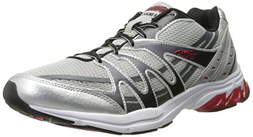 AVIA Men's Pulse II Running Shoe, Grey/Black/Red, 13 2E US