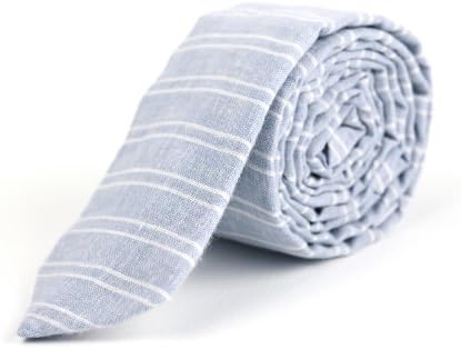 Mosaic Menswear Men's Knit Neck Tie One Size Striped Seafoam Blue