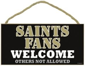 New Orleans Saints Small Wood Welcome Sign