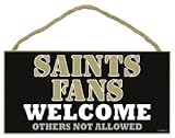 New Orleans Saints Small Wood Welcome Sign