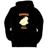Rowing CHICK Sports Mens Hoodie (Black, Sizes X-Small - XXX-Large)