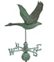 Copper Flying Goose Weathervane - Verdigris Green Antique Finish