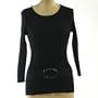 August Silk Jewel Neck Belted Shirt