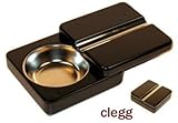 Black & Steel Twist Shut Cigar Travel Ashtray