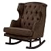 Nursery Works Empire Rocker In Mocha Microsuede With Dark Legs