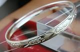 ~Martini 18K WHITE Gold Filled Diamond cut Bangle Bracelet Small