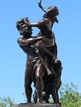 Vintage Signed Rape of the Sabine Women Bronze Statuelarge Solid Bronze Figurine By D. Leroc with Marble Base