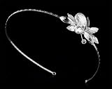 Katie Rhinestone & Crystal Silver Side Wedding Headband