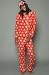 Paul Frank The Julius Signature Flannel PJ Set in Red,Sleepwear for Women
