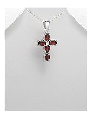 Cross CZ Pendant Necklace In 92.5 Sterling Silver