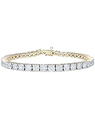 14k Gold 4-Prong Diamond Tennis Bracelet (10 cttw, H-I Color, I1-I2 Clarity)